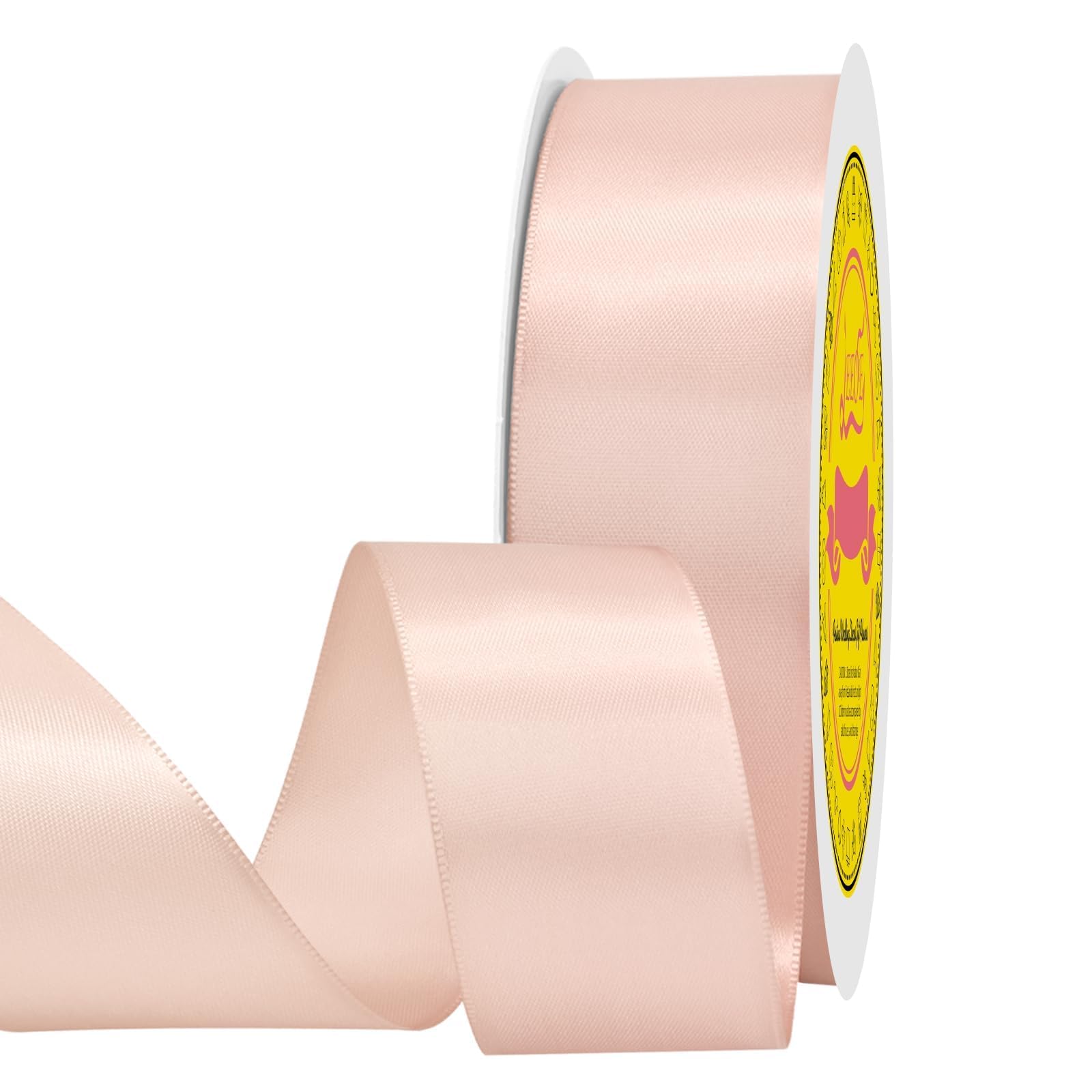 Double Face Moon Stone Satin Ribbon 1-1/2 Inch x 50 Yards Polyester Ribbon for Gift Wrapping Easter Weddings Party Decorations Hair Bows Invitations