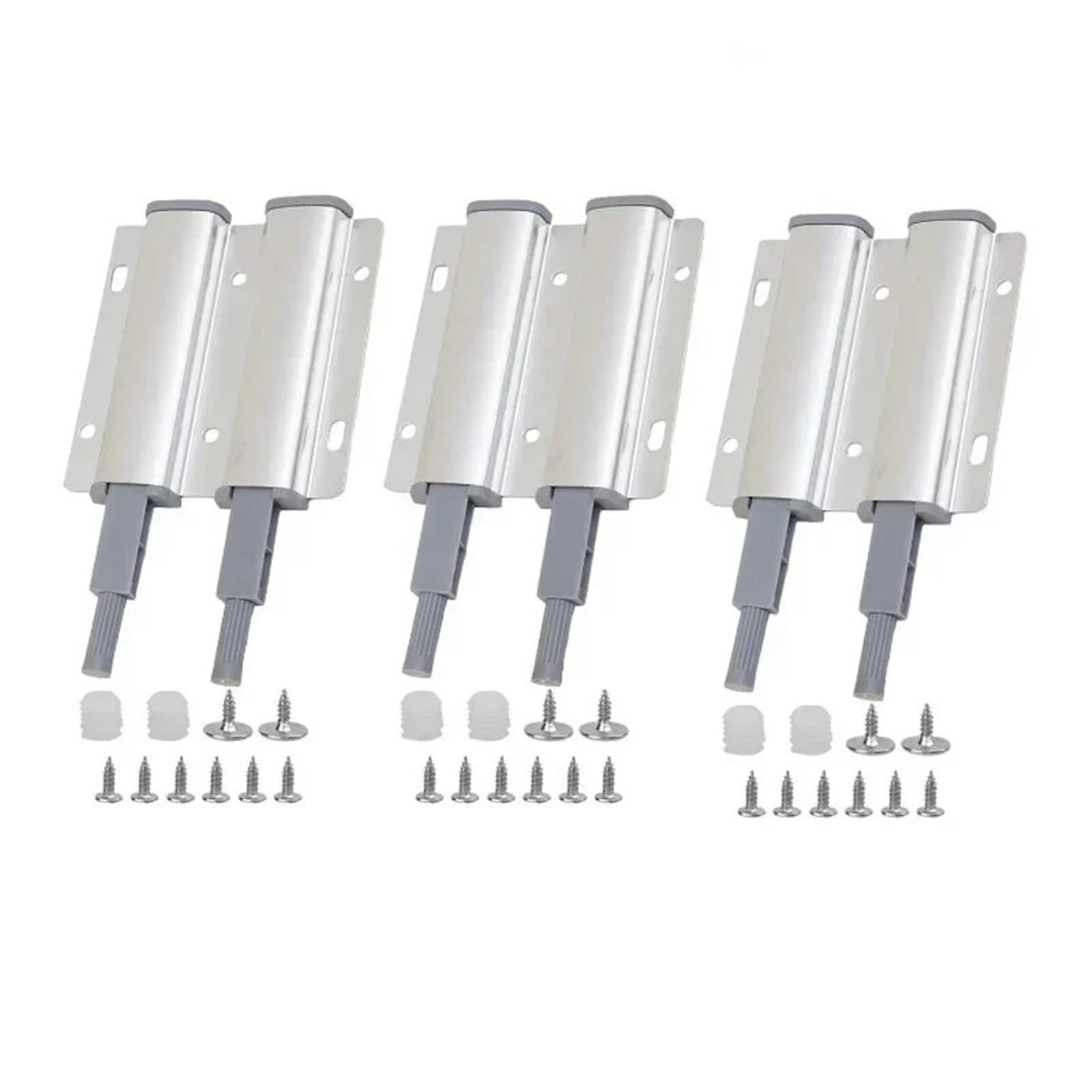 ZONSHJDKR Magnetic Latches 1/3/5Set Cabinet Door Bouncer Aluminum Alloy Touch Damper Buffers Catch Closer Tool
