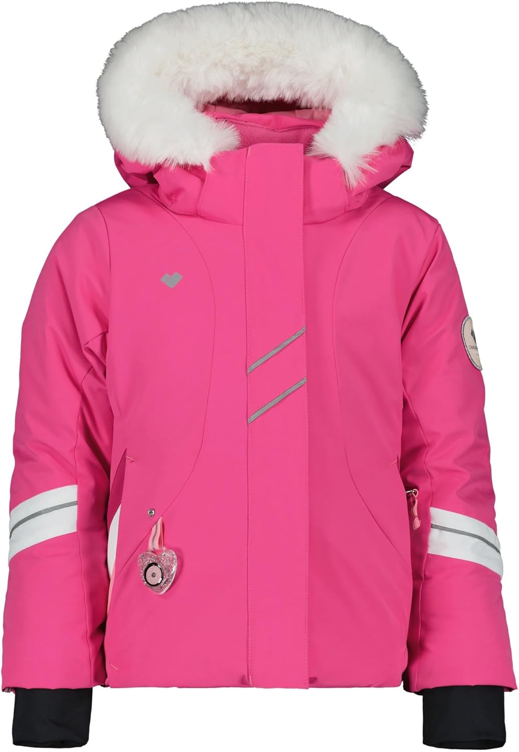 Obermeyer Kids Cara Mia Jacket For Toddlers, Little Kids and Big Kids - Faux Fur Detachable Hood, Adorable and Cozy Jacket