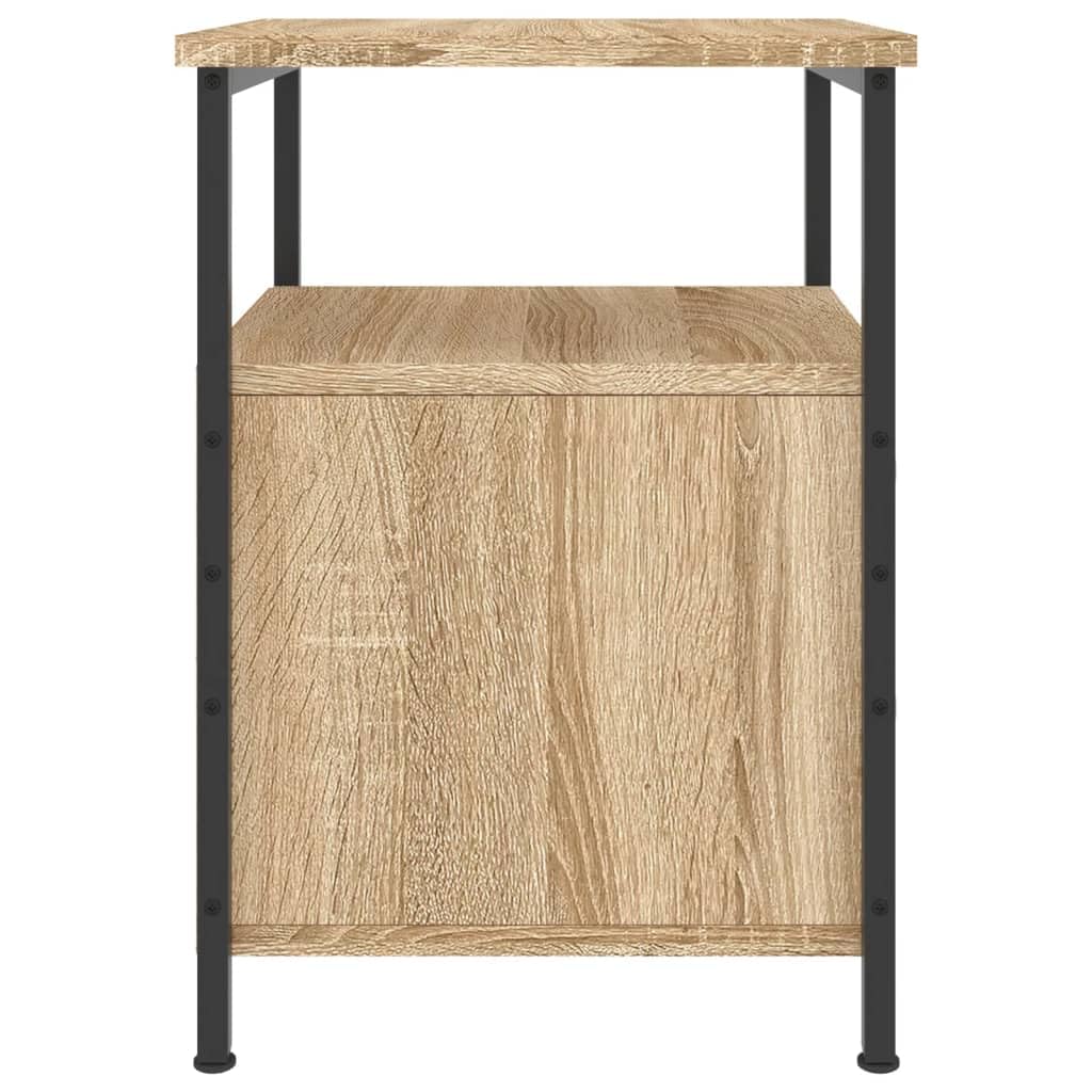 vidaXL Mesita de Noche Madera de ingeniería Roble Sonoma 34x35,5x50 cm