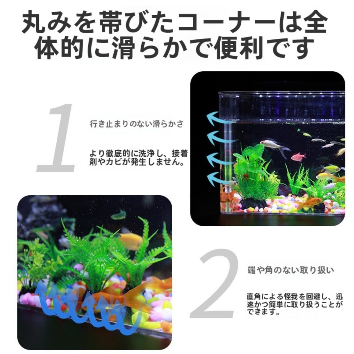 jeijeitiroru　アクリル水槽 二種類 Amazon | NCYP 11.4x9.4x7インチ 水密ハウスシェイプ アクリル