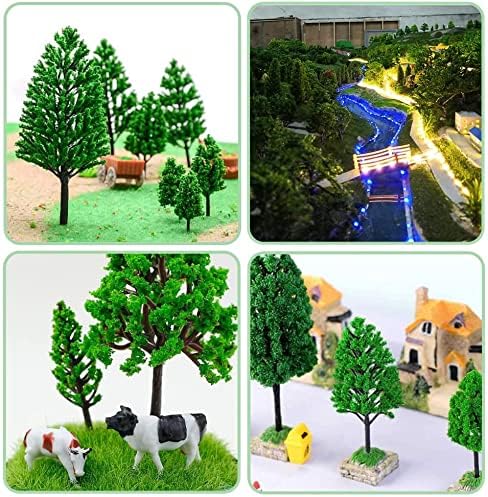 HUIANER 20pcs Model Trees 3-10 cm Mixed Size Garden Miniatures Trees Table Model Trees for DIY Crafts Building Model - Image 5