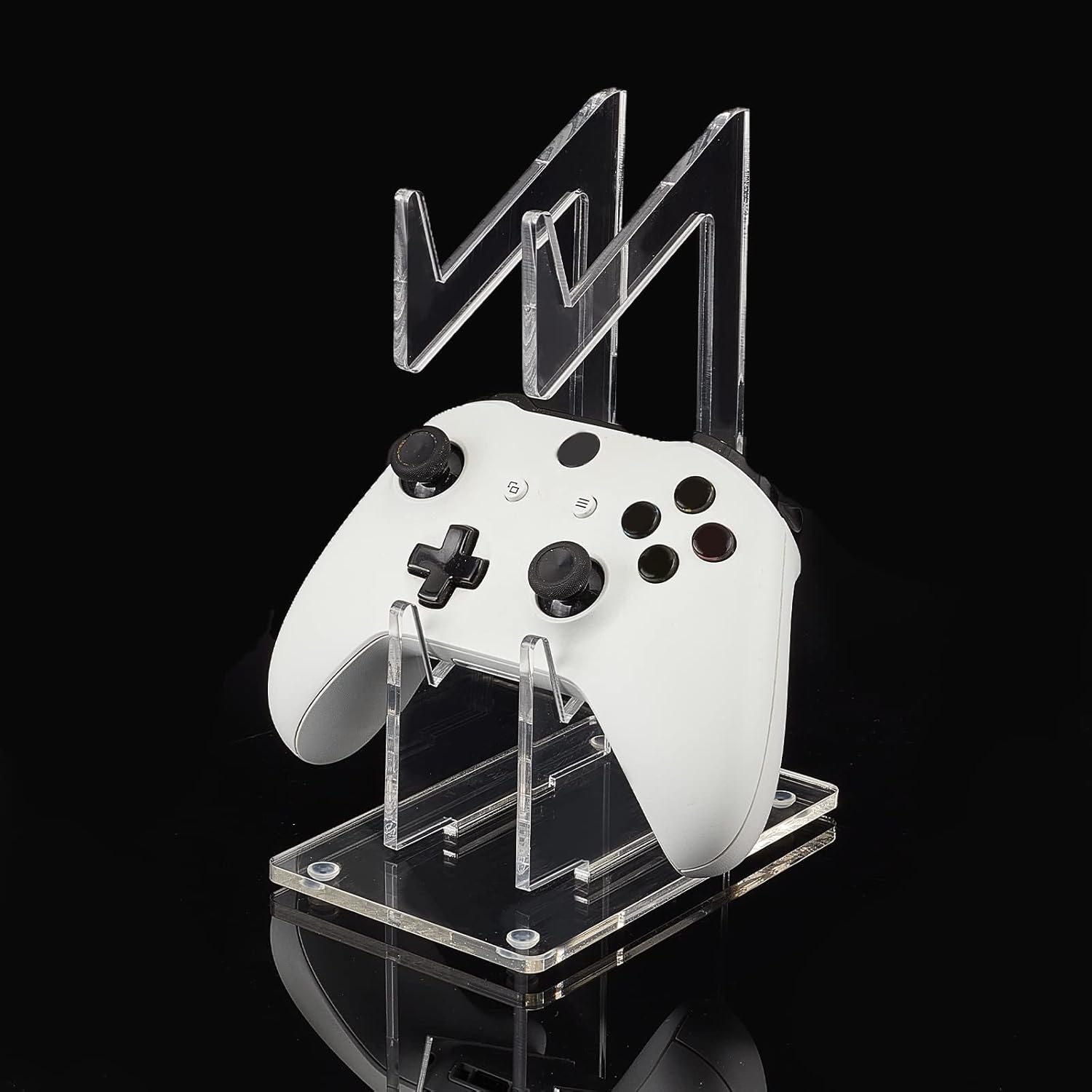 AHANDMAKER Universal Dual Controller Holder, Transparent Acrylic Game Controller Display Stand, Detachable Gamepad Desktop Stand for Display and Organization, Double-Layered - Image 7