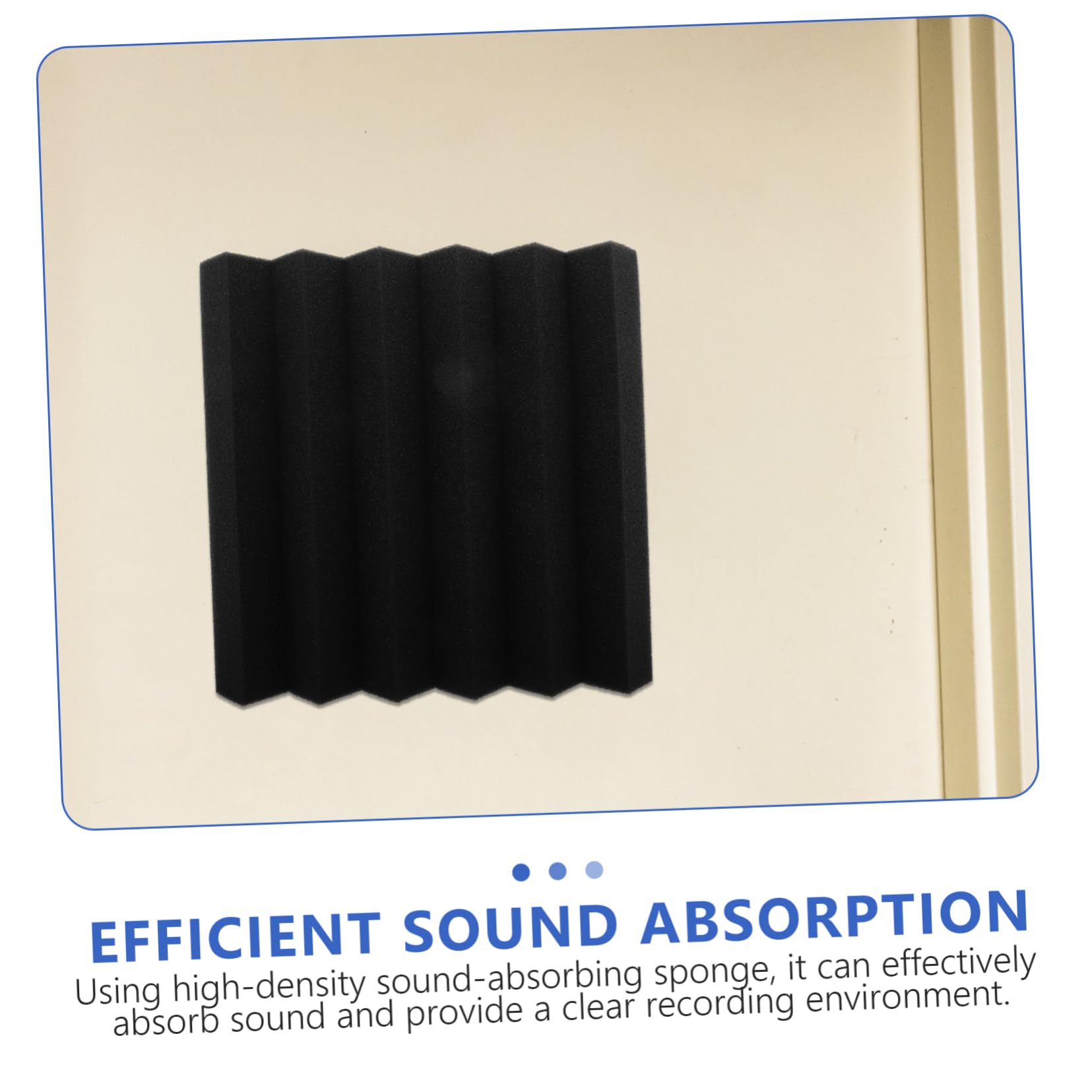 Pannello Acustico in Schiuma Nera 30x30x5 Cm 5 Pezzi | Design a Cuneo Scanalature Triangolari, Autoadesivo, Ignifugo, per Home Theater e Sala Cinema