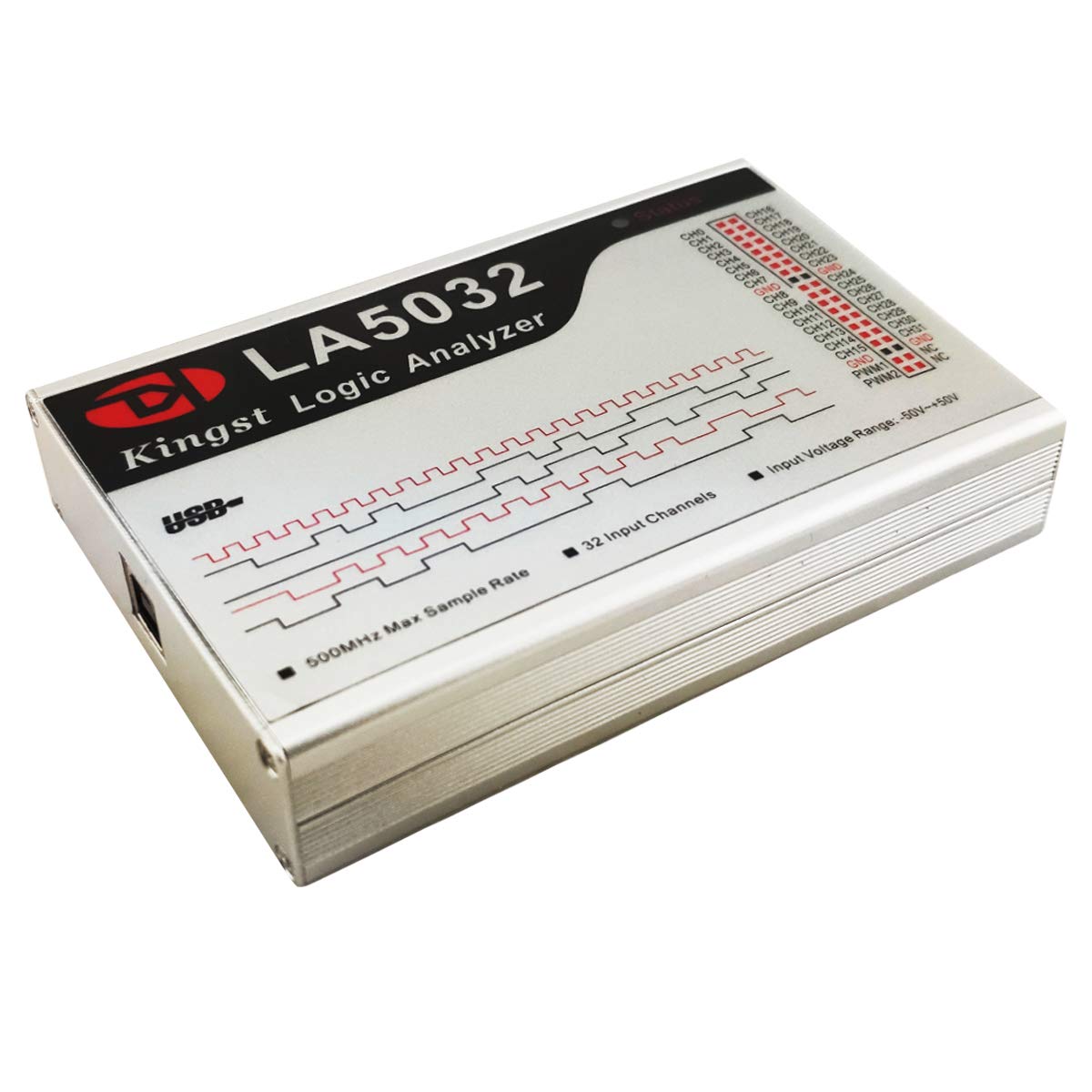 Buу 2 gеt 3 LA5032 USB Logic Analyzer 32 Channels 500M Max Sample Rate 10G Samples MCU/ARM/FPGA Debug Tool English Software，Support Windows(32bit/64bit),MAC OS,Linux,MIPI Analyzer