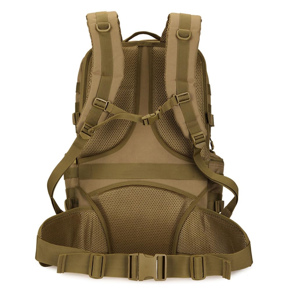 Molle, taktyczny, 50 l, wodoszczelny, wojskowy, plecak turystyczny, męski na wędrówki, trekking, podróż, ergonomiczny, odporny na kradzieżą