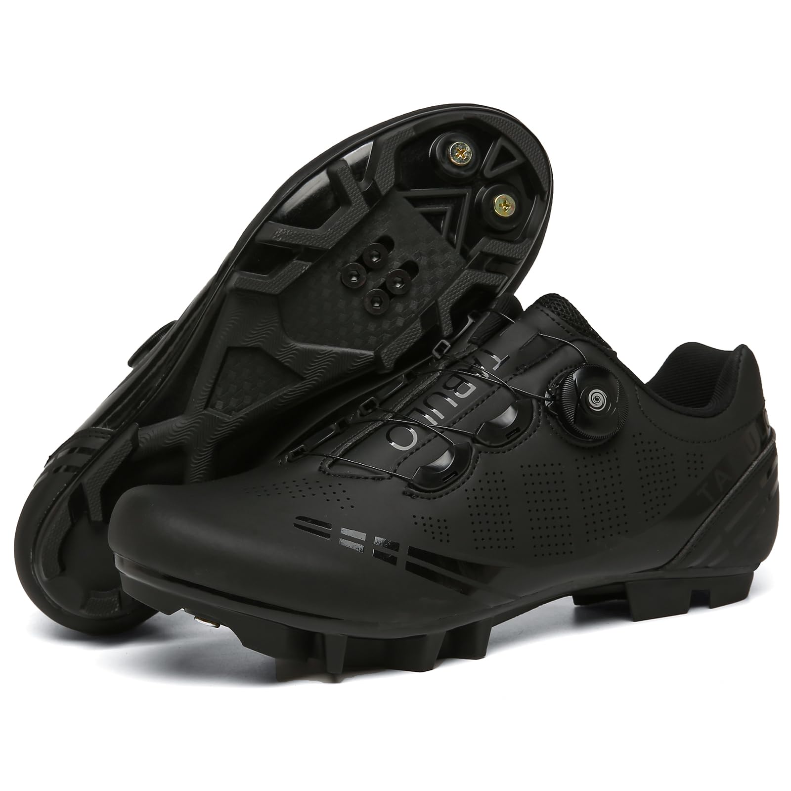 Scarpe ciclistiche MTB per Uomo Scarpe MTB compatibili con Pedali SPD 2 bulloni con Tacchetti, Scarpe da Mountain Bike per all'aperto