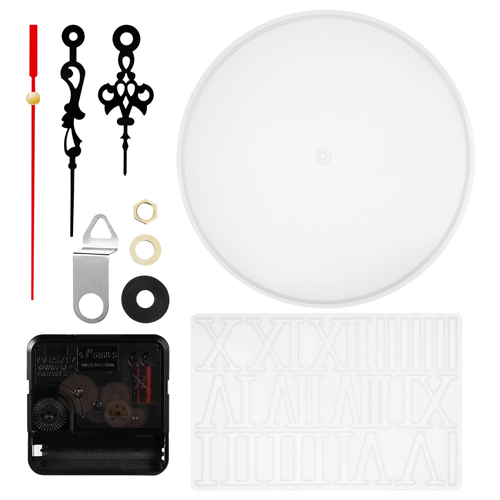 Moldes para resina epoxi para manualidades de relojes circulares de silicona
