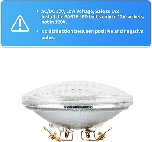 Miniatura 5 de Goehiaul PAR36 Bombilla LED de paisaje 6W 3000K blanco cálido, ACDC12V, 700Lumens PAR 36 36W equivalente halógeno, impermeable, luz de inundación