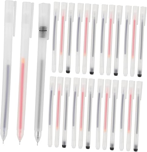 EXCEART 30 bolígrafos de gel de 0.197 in, bolígrafos de gel de punta fina para negocios, bolígrafos de gel negro, bolígrafos de señalización con