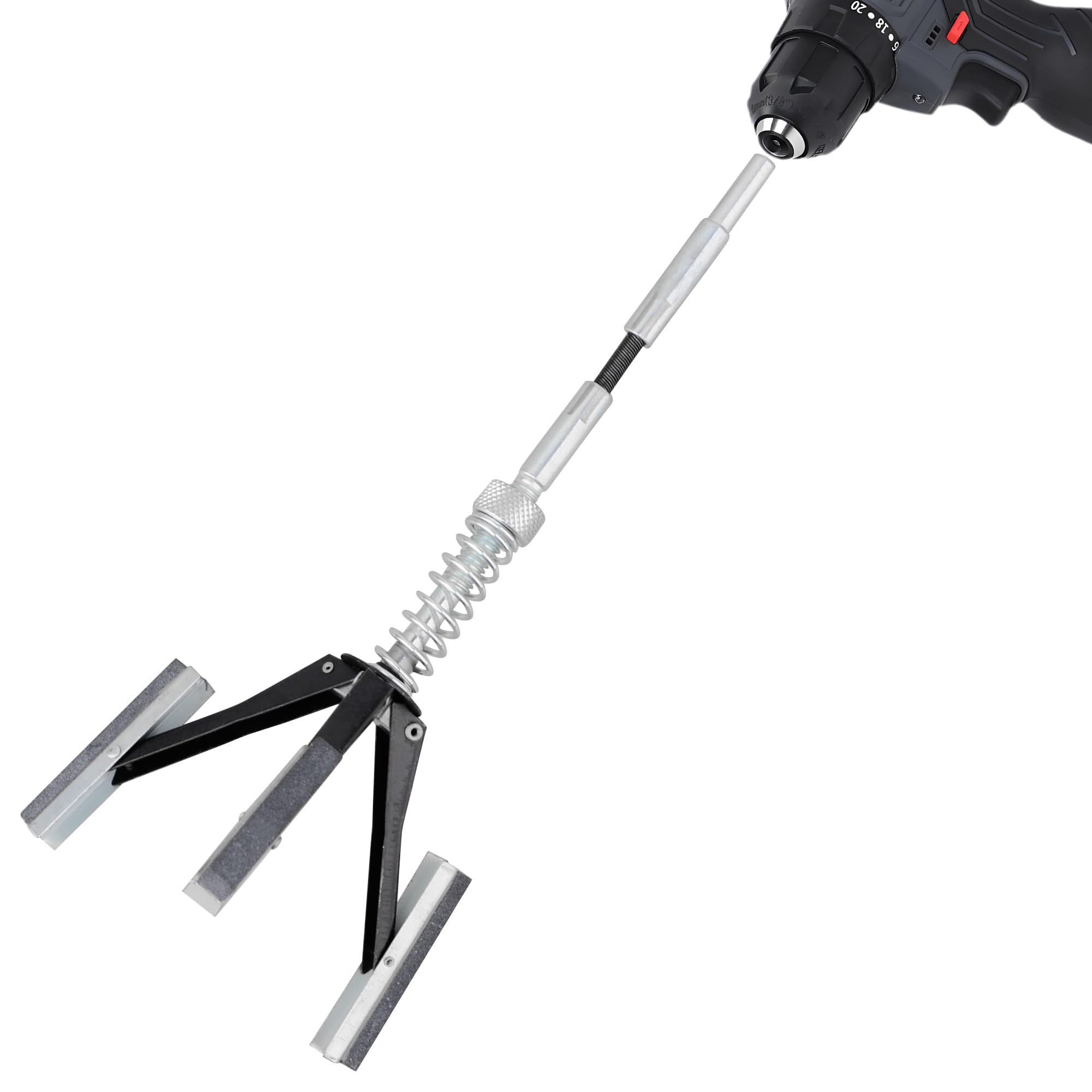 Kit de herramientas de pulido de cilindro de motor ajustable de 3/4 a 7 pulgadas con piedras de molienda y pulido, kit de herramientas de acabado y pulido para cilindros