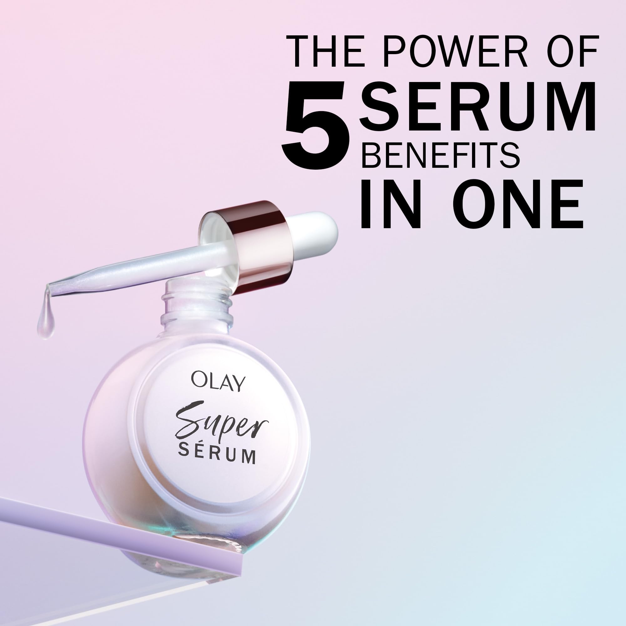 Olay Super Serum, Hydrating Face Serum with Vitamin C, Niacinamide, Collagen Peptide - Image 2