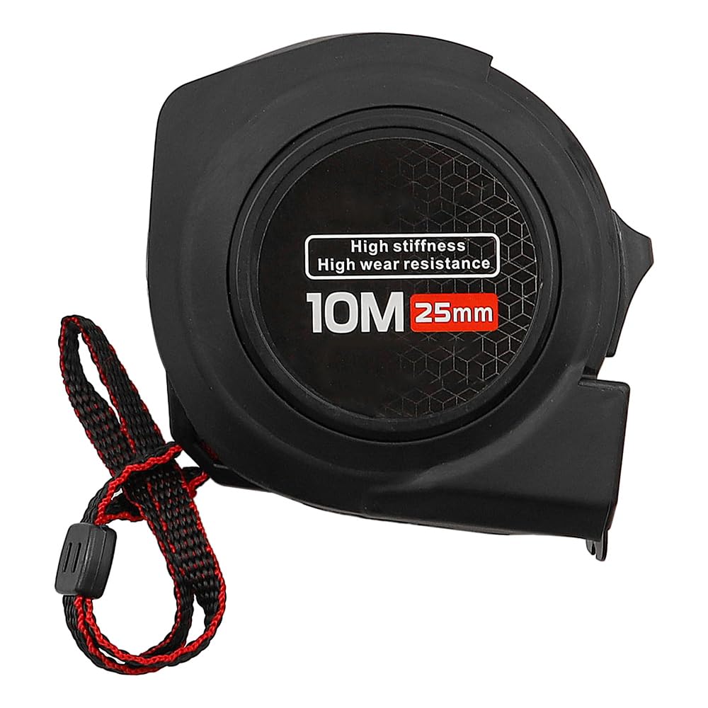 10M Fluorescent Steel Tape Measure Tools Wear Resistant Thick Retractable Tape Measure Tools for Professionals and Homeowners