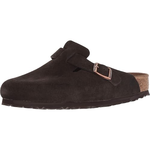 Birkenstock Boston Clog Soft Footbed - Suede (Unisex) Mocha Suede EU 40 (US Men's 7-7.5, Women's 9-9.5) Regular