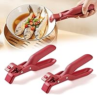 Vista 10 de Pinza antideslizante de silicona con aislamiento térmico, pinza multifunción anti-quemaduras para tazón, pinza para plato caliente, gancho