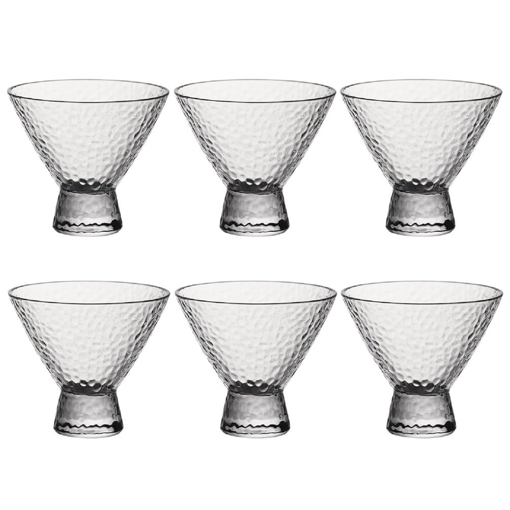 Coppe di Vetro Gelato, Martini Cocktail Bicchieri, Footed Dessert Ciotole, Bicchieri da Cucina Dessert, Milkshake Gelato Sundae Piatti Ciotole, Footed Dessert Sundae Cocktail Ciotole, 6pcs,D