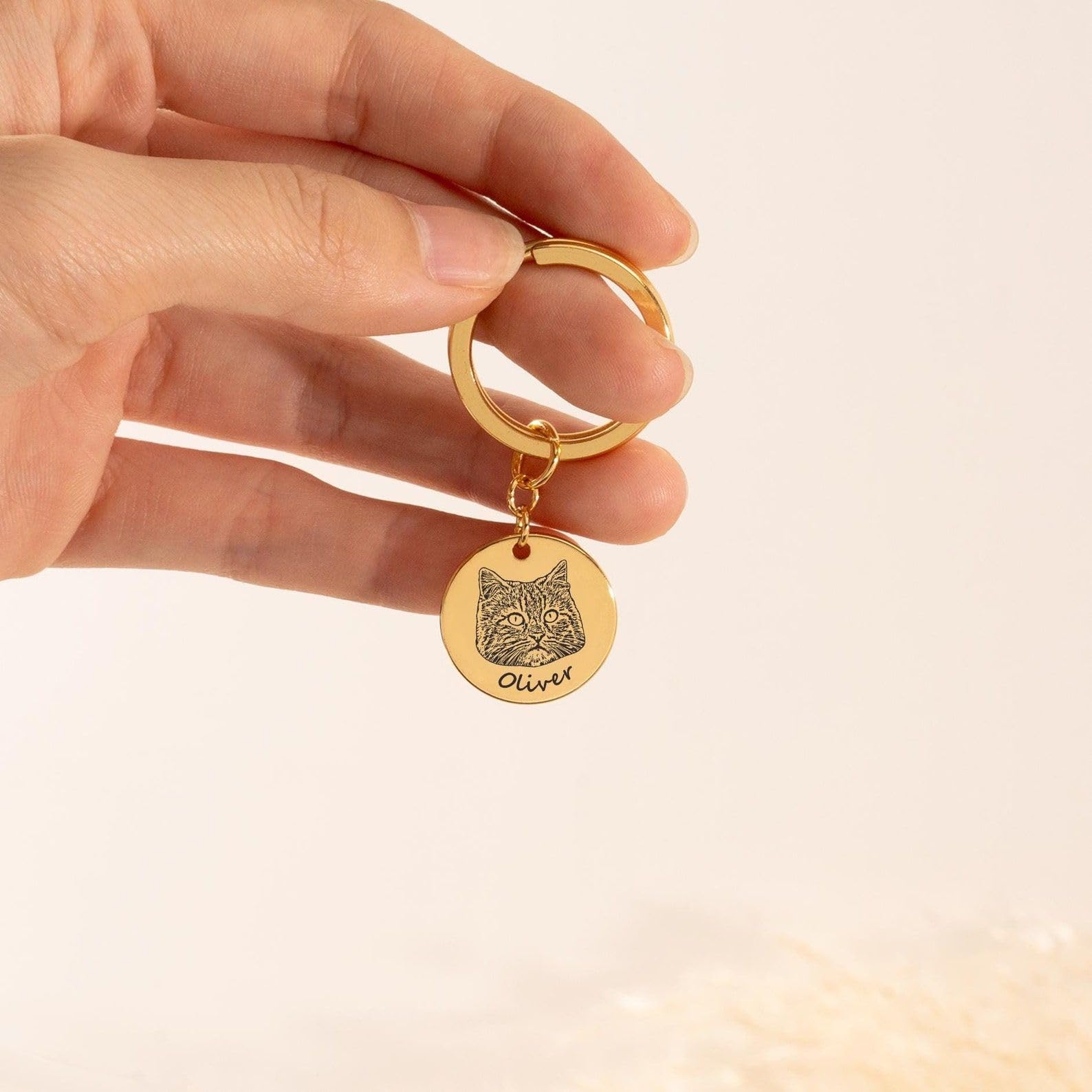 Personalisiert Haustier Porträt Schlüsselanhänger, individuell graviert Hund Foto Keyring, Hund Mama Erinnerungsstück Schlüsselanhänger, Haustier Andenken Weihnachten für Liebhaber