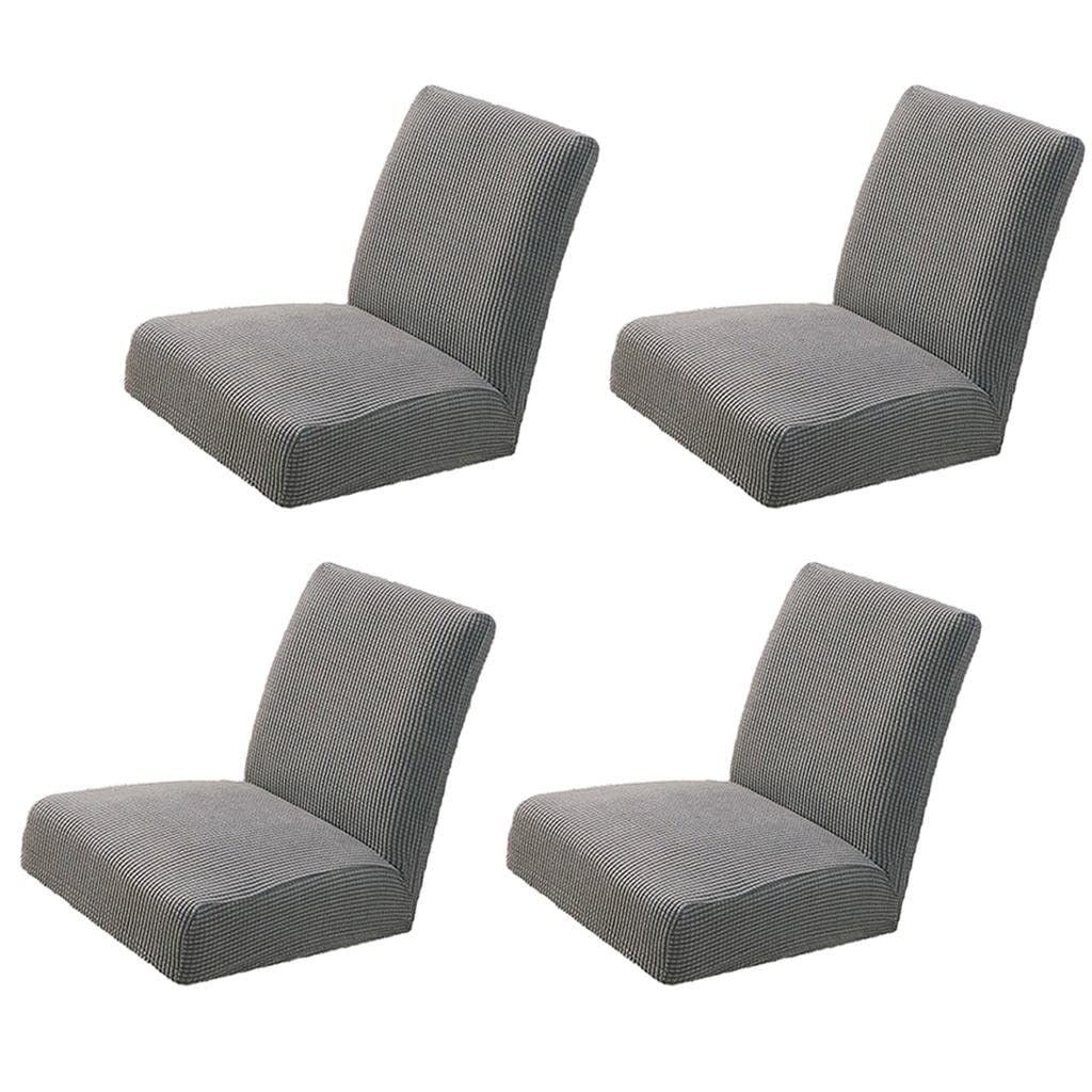 4 Housses Extensibles pour Chaise Basse et Tabouret de Bar en Spandex