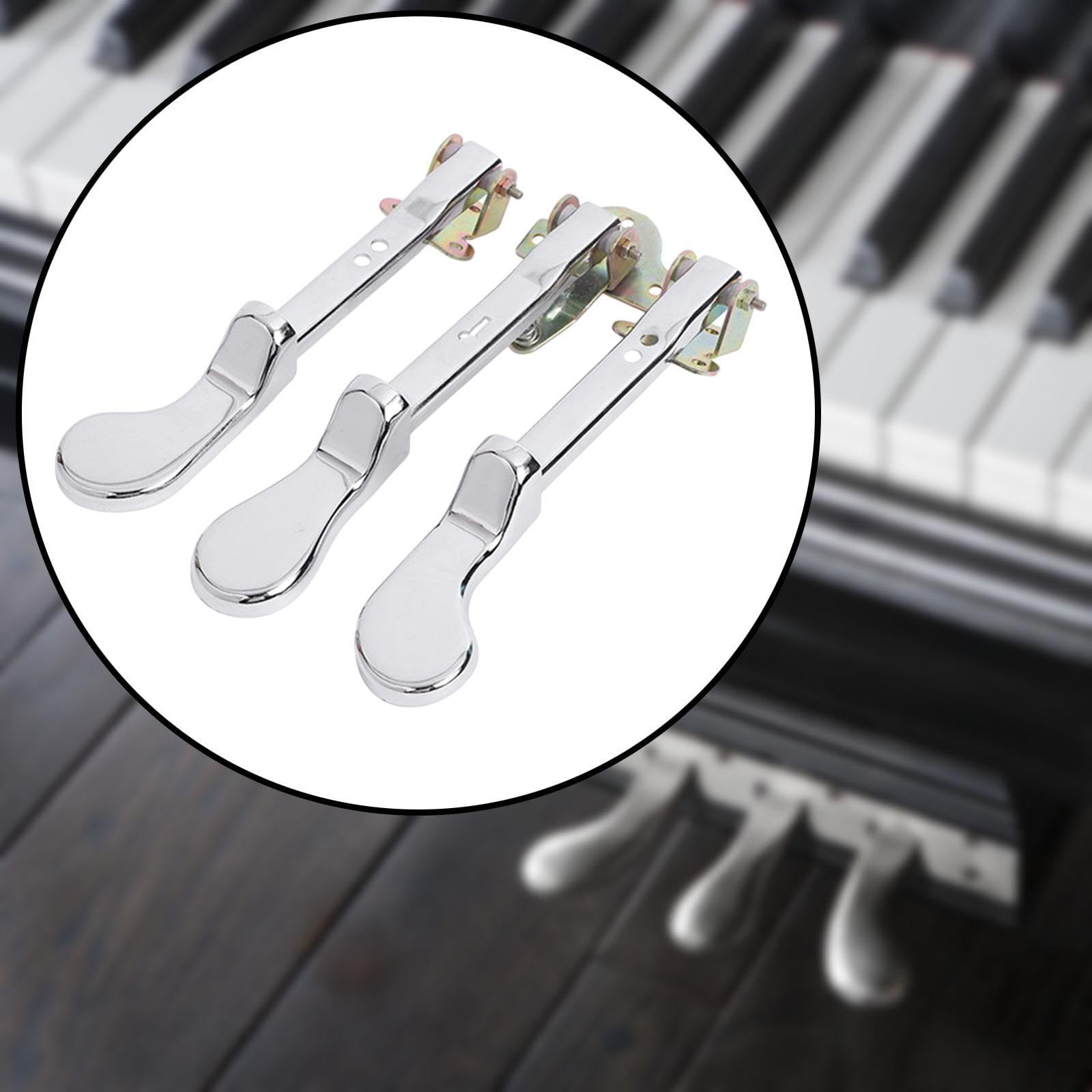 Garende 3 Pack Upright Piano Pedals for Music Instrument Accessories, Argent