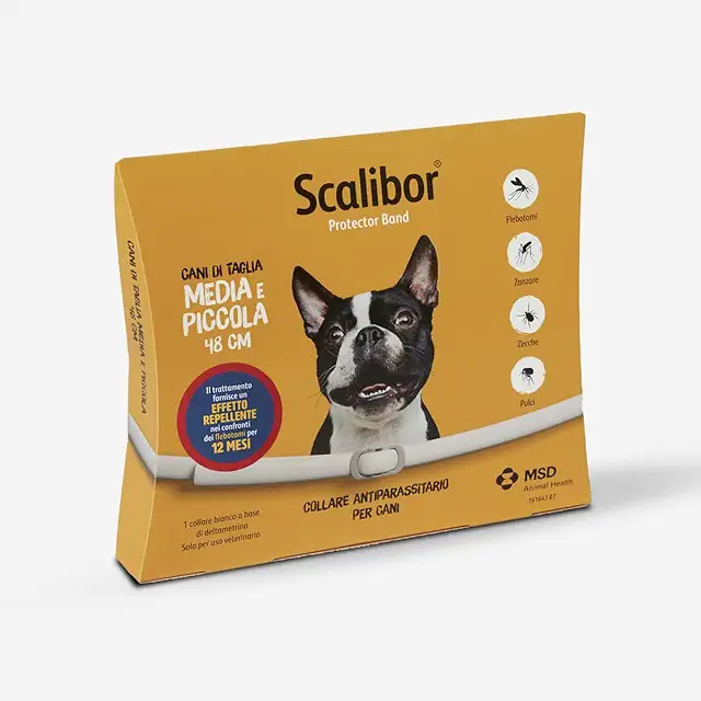 Scalibor Collare Antiparassitario 48cm per Cani Piccoli e Medi - 12 Mesi Protezione