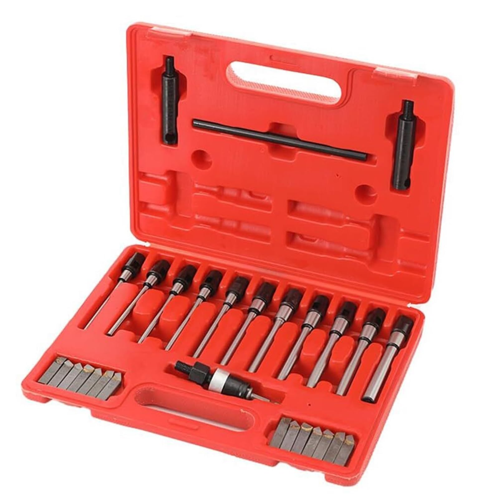 Kit de cortador de asiento de válvula, 29 piezas, herramienta de molienda para diámetro de 22-63 mm, cuchillas universales de un solo plano para coche, furgoneta, camioneta