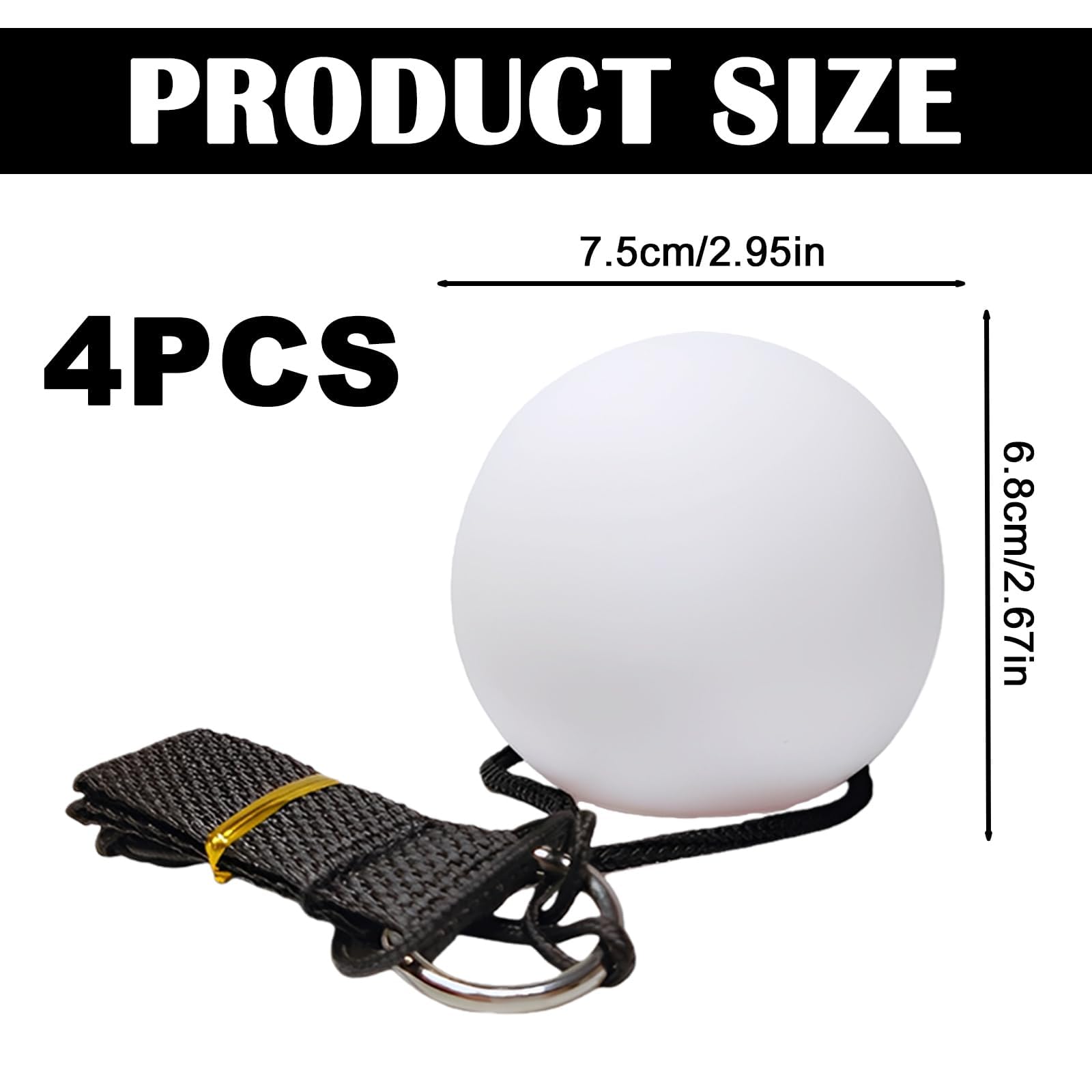 PORFOYO Set di 4 palline a LED Poi Glow, palline in PVC Poi, palline LED Glow Poi con colori arcobaleno e effetto stroboscopico, poi giocoliere luminose, per danza, spettacolo di luci, rave