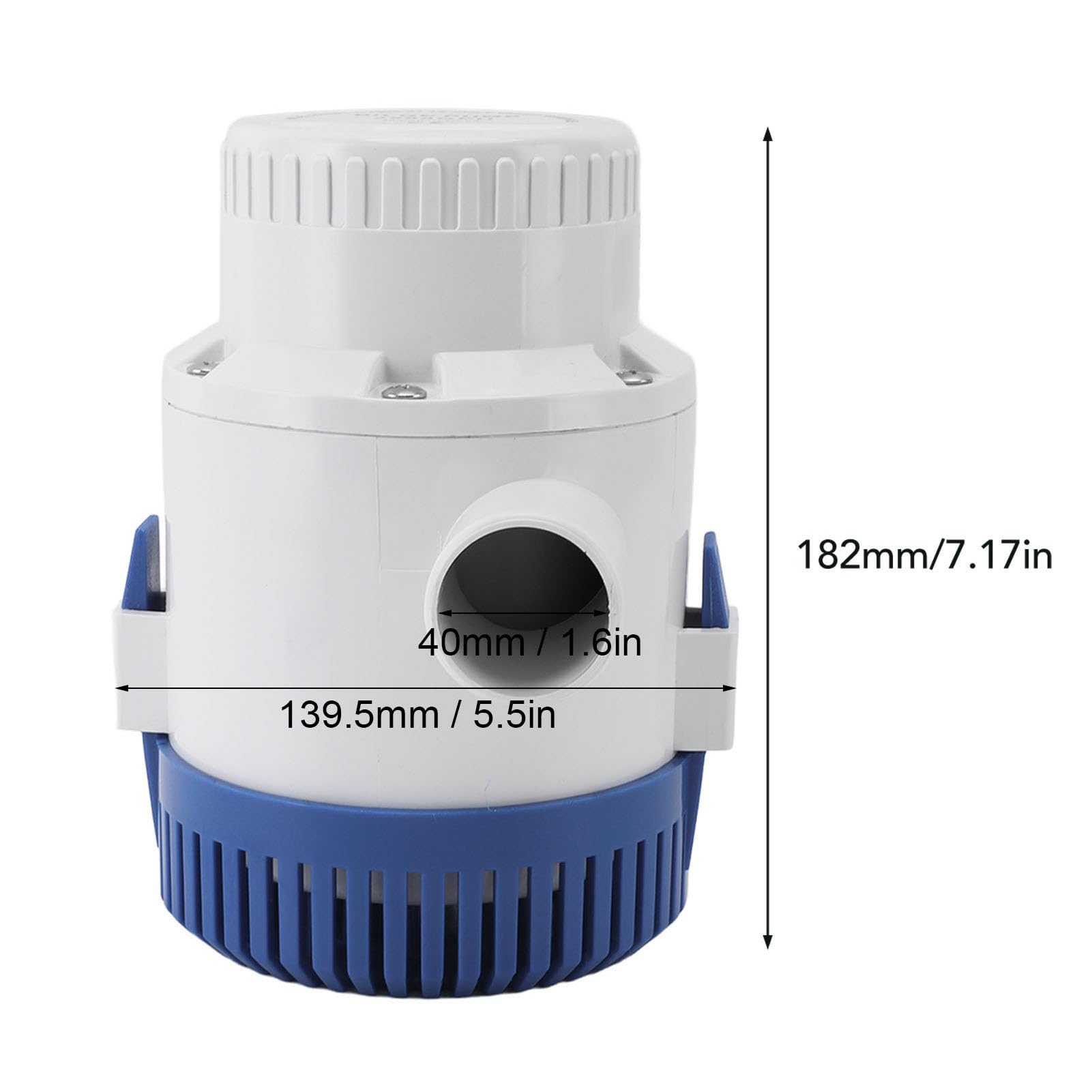 Pompa di Sentina 24 V 3700 GPH - Pompa di Sentina Elettrica per Impianti Idraulici Marini con Prevenzione del Surriscaldamento, Bassa rumorosità e Prestazioni Efficienti per Barche e -