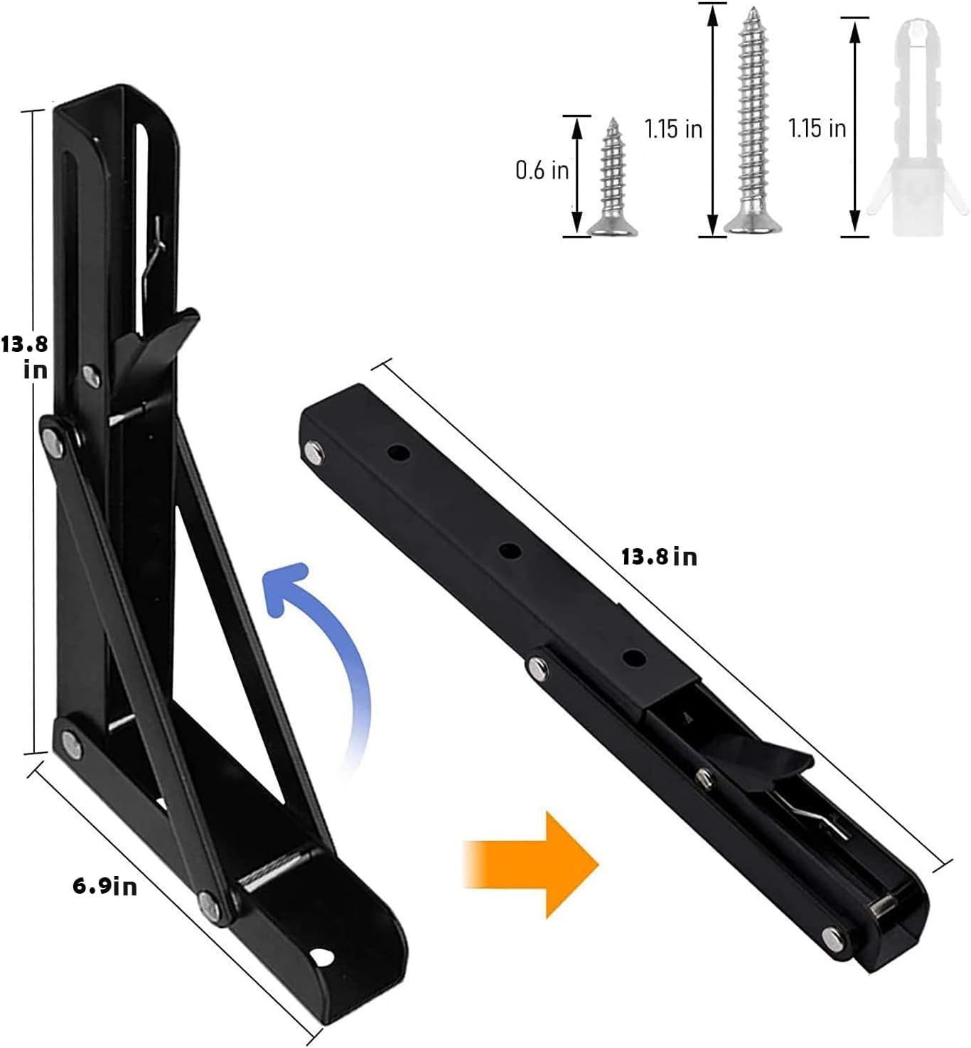 Soportes Para Estantes Jing, Paquete De 2 Soportes Plegables Para Estantes – Soporte De Estante