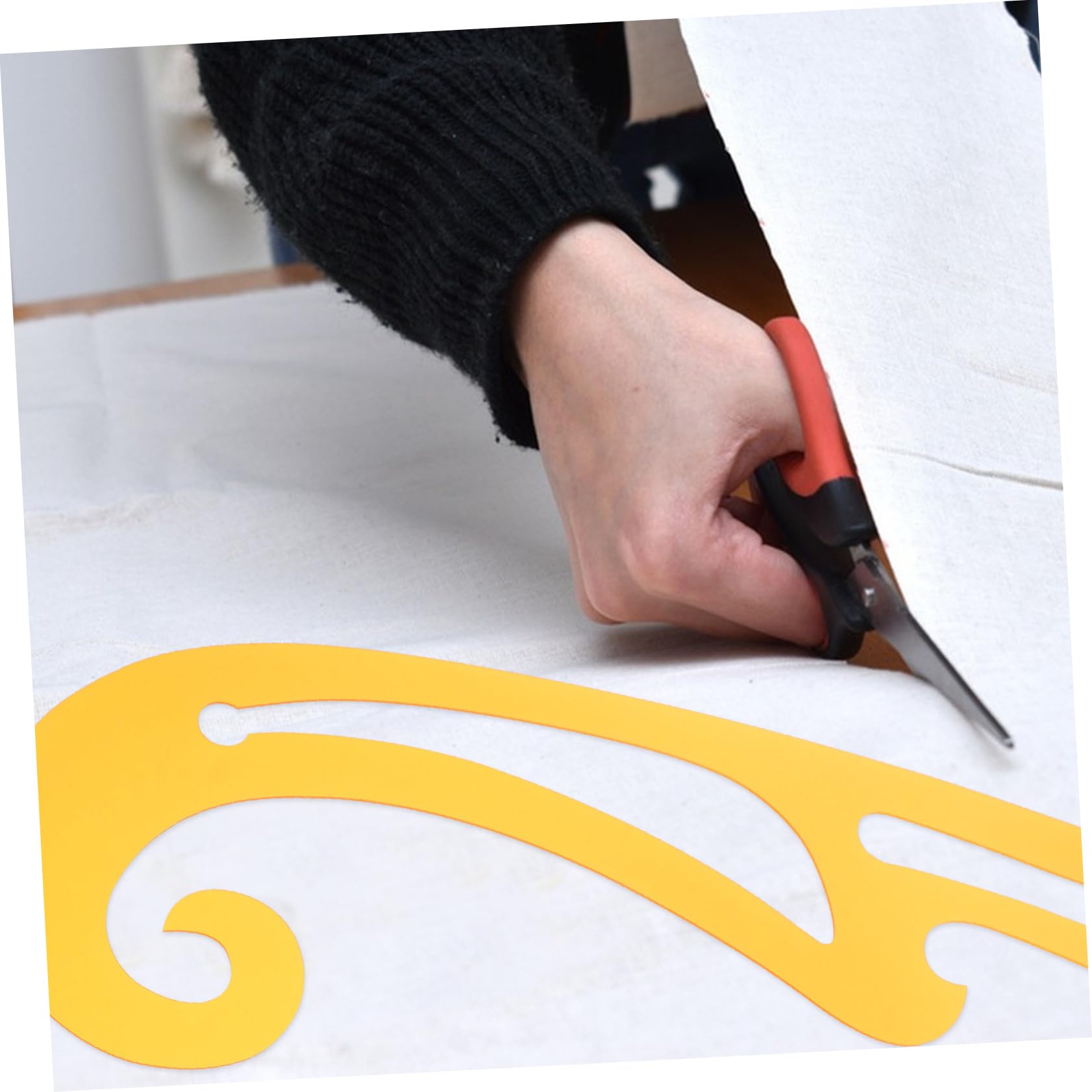 Operitacx 10 Piezas regla de curva plantilla de dibujo de curva regla de costura métrica transparente Ruler multifunción reglas de prueba de ropa regla de corte de muestra de ropa