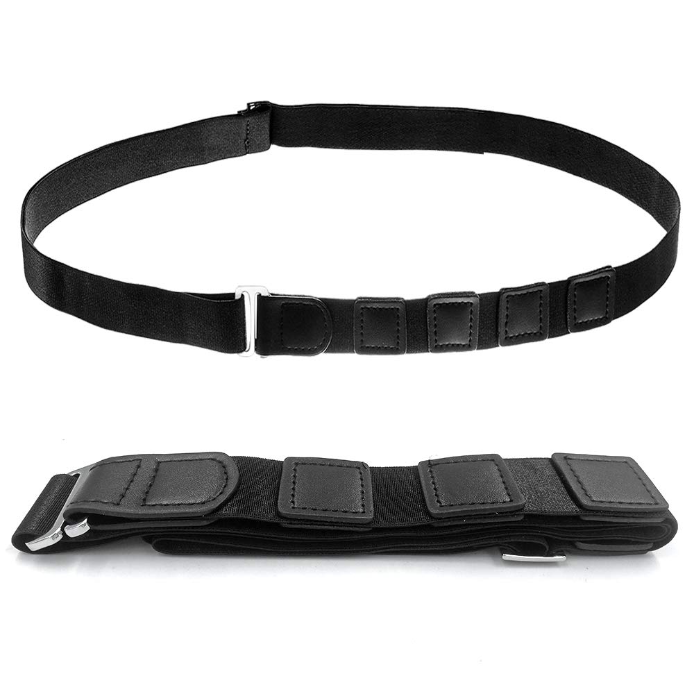 Adjustable Shirt Stay Belt, Nylon Elastic Shirt Holder for Formal and Professional Attire, Non-slip and Anti-Wrinkle, Shirt Lock Belt Remain Shirt in Perfect Position Unisex (3CM PU)