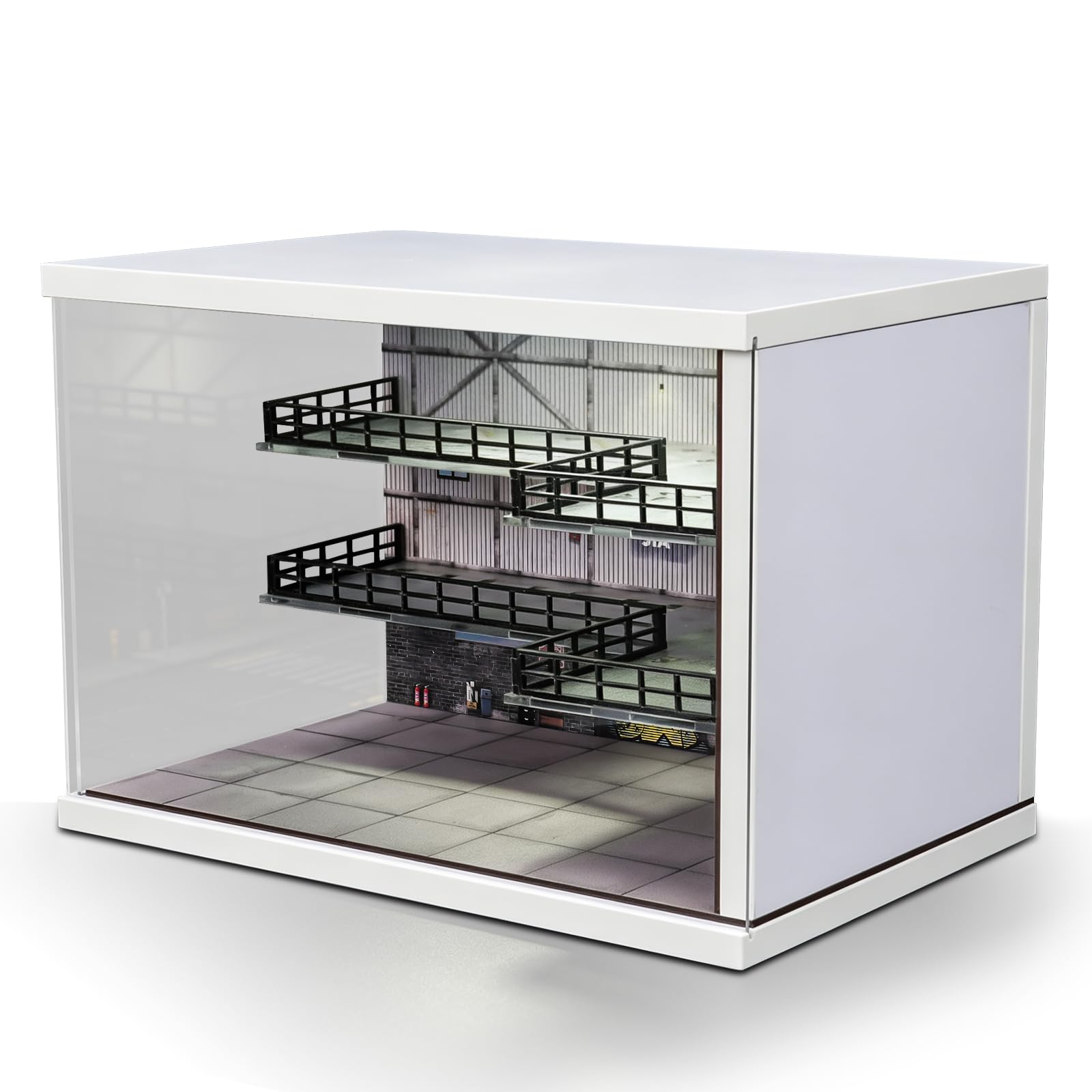 1/64 Scale 3-Tier Car Garage Diorama with LED Light