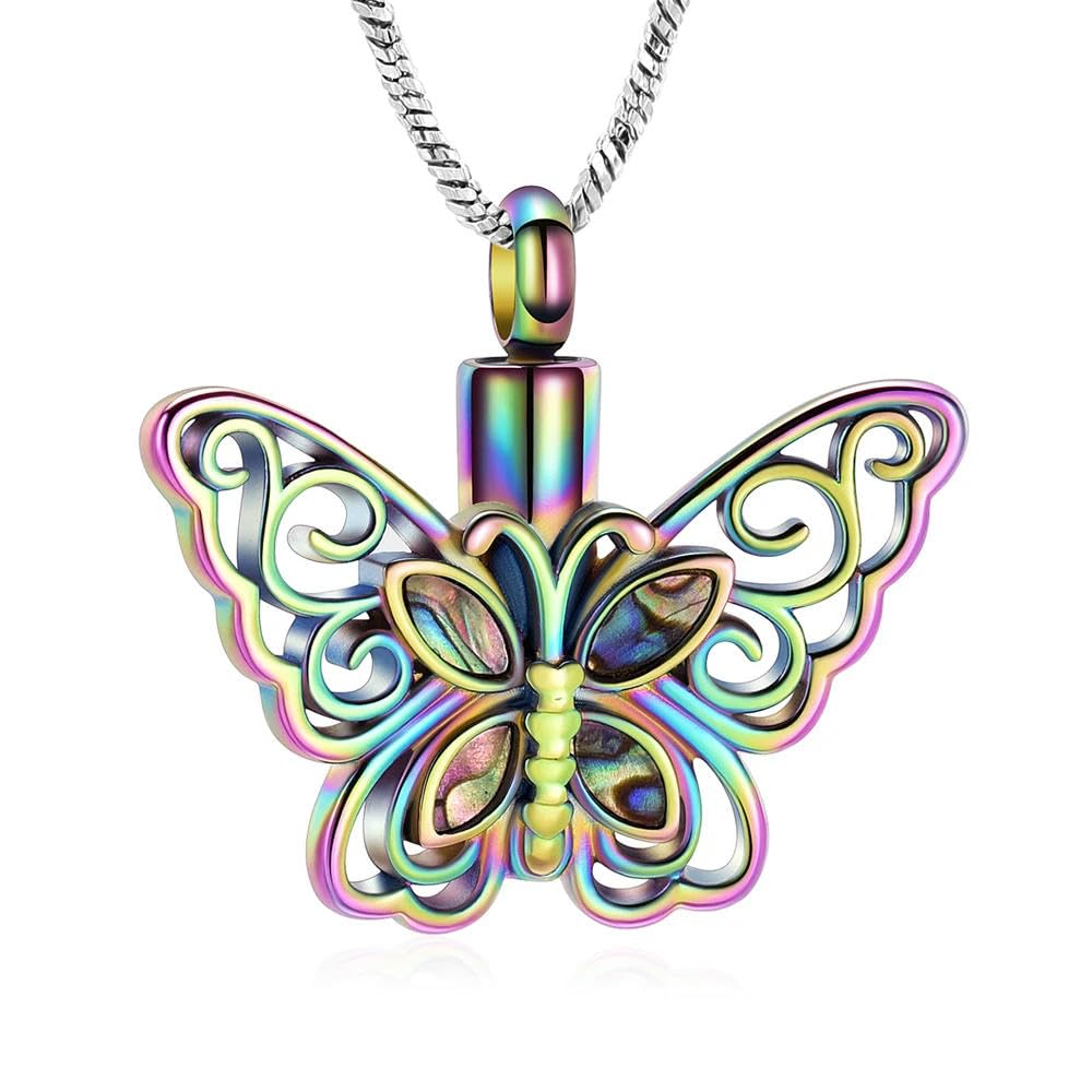 Bijou commémoratif femme collier papillon pour cendres amour