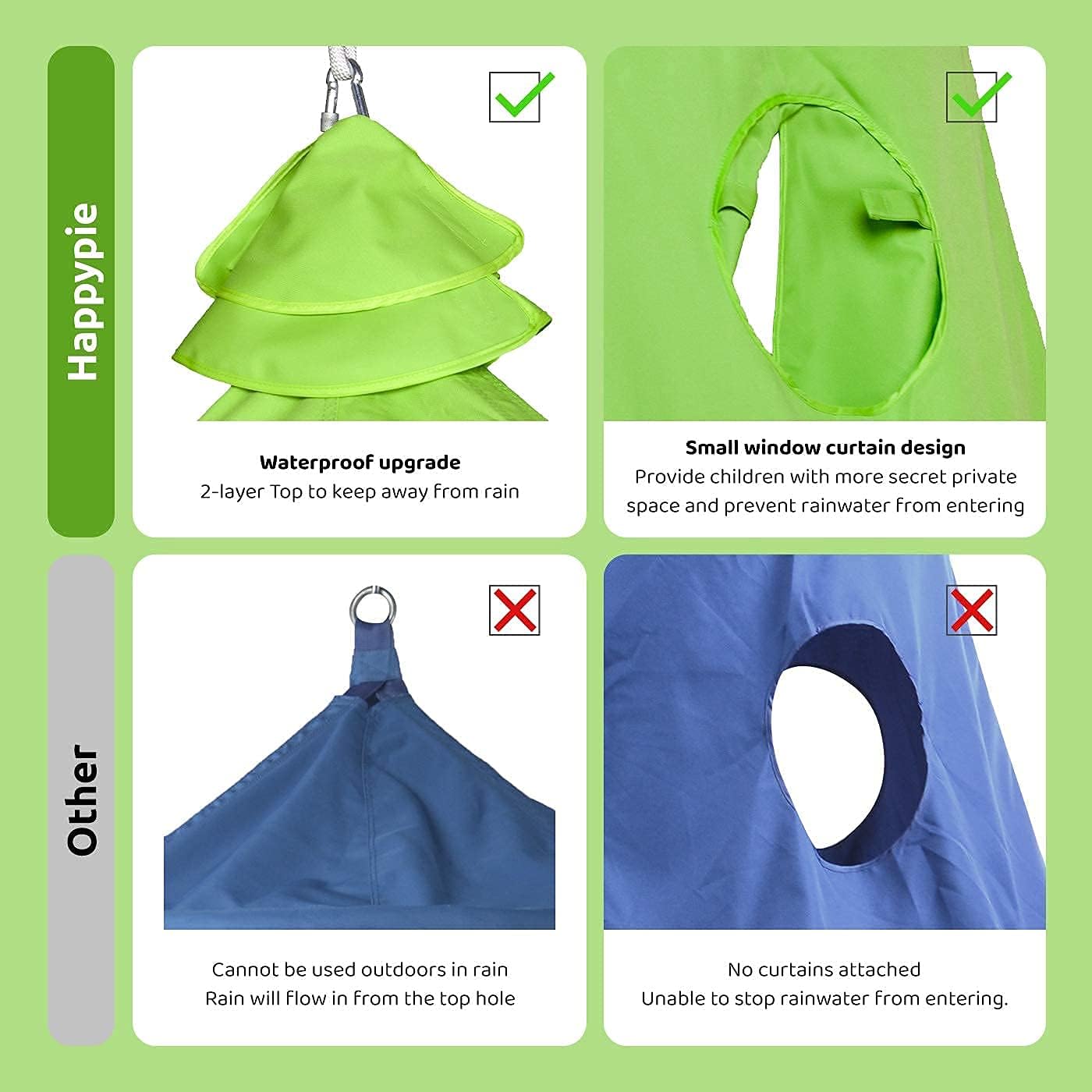 Lіmіtеd Stосk Hanging Tree Tent for Kids Adults, Hanging Tent Indoor Outdoor, Ceiling Hammock Swing Chair, Waterproof Portable Play Tent with Lights String, Max Capacity 220LBS (Green) Amаzоn Crаzу 🔥 Dеаlѕ Hanging Tree Tent for Kids Adults, Hanging Tent Indoor Outdoor, Ceiling Hammock Swing Chair, Waterproof Portable Play Tent with Lights String, Max Capacity 220LBS (Green)