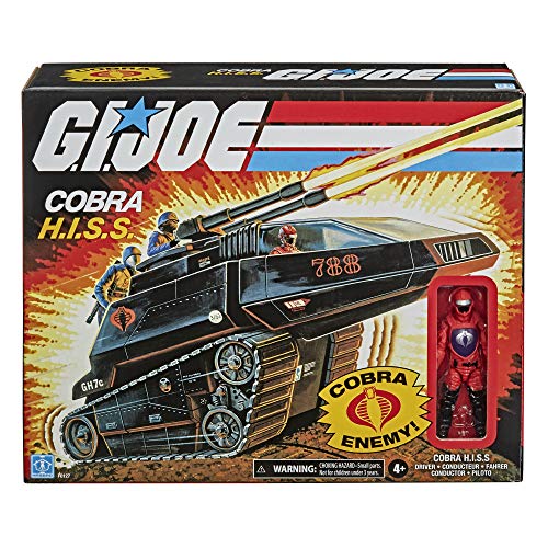 Figura Gi Joe Retro Veículo Cobra Hiss - F0127 - Hasbro, preto e vermelho