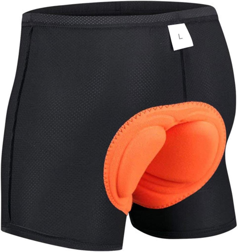YULIXIN Men's 3D Padded Cycling Bicycle Cycling Underwear Shorts Cycling Underpants Breathable & Lightweight (orange, S)