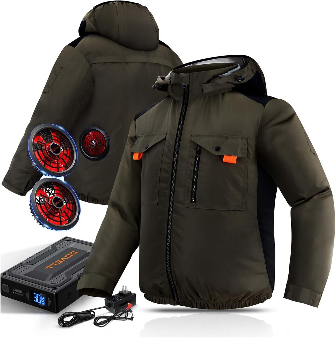 【2025最強爆風 32V超高出力 体感-15℃】 空調冷風服 最強長袖冷風服 ファン付き作業服 ファンバッテリーセット 2.8H急速満充電/ 26段階調整/ 7~32V/ IP45防水防塵/ フルハーネス安全帯対応 公式通販 Amazonで販売中 【2025最強爆風 32V超高出力 体感-15℃】 空調冷風服 最強長袖冷風服 ファン付き作業服 ファンバッテリーセット 2.8H急速満充電/ 26段階調整/ 7~32V/ IP45防水防塵/ フルハーネス安全帯対応 公式通販 Amazonで販売中