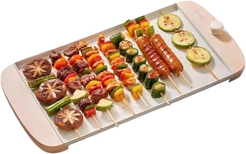 Miniatura 5 de Barbacoa Pan Horno eléctrico Hogar Luz Interior Humo Multi Funcional antiadherente Parrilla Pinchos (Reino Unido)