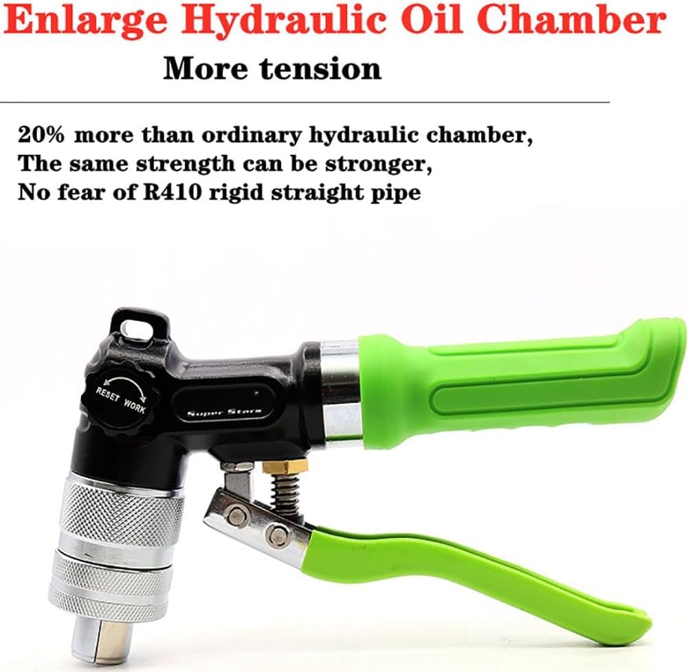 Zestaw narzędzi do wkręcania HVAC, hydrauliczny ekspander do rur miedzianych, narzędzie do cięcia i gratowania, pasuje do 3/8 do 1-5/8 cala, maksymalna grubość rury 2 mm, niezbędny do profesjonalnych