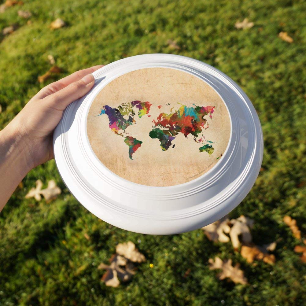 GRAPHICS & MORE Colorful Rainbow Map of The World Earth Globe Novelty 9