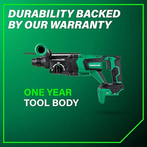 Miniatura 14 de Metabo HPT Martillo giratorio sin escobillas MultiVolt SDS Plus de 36 V con mango en D de 1-18 pulgadas, solo cuerpo de herramienta de martillo