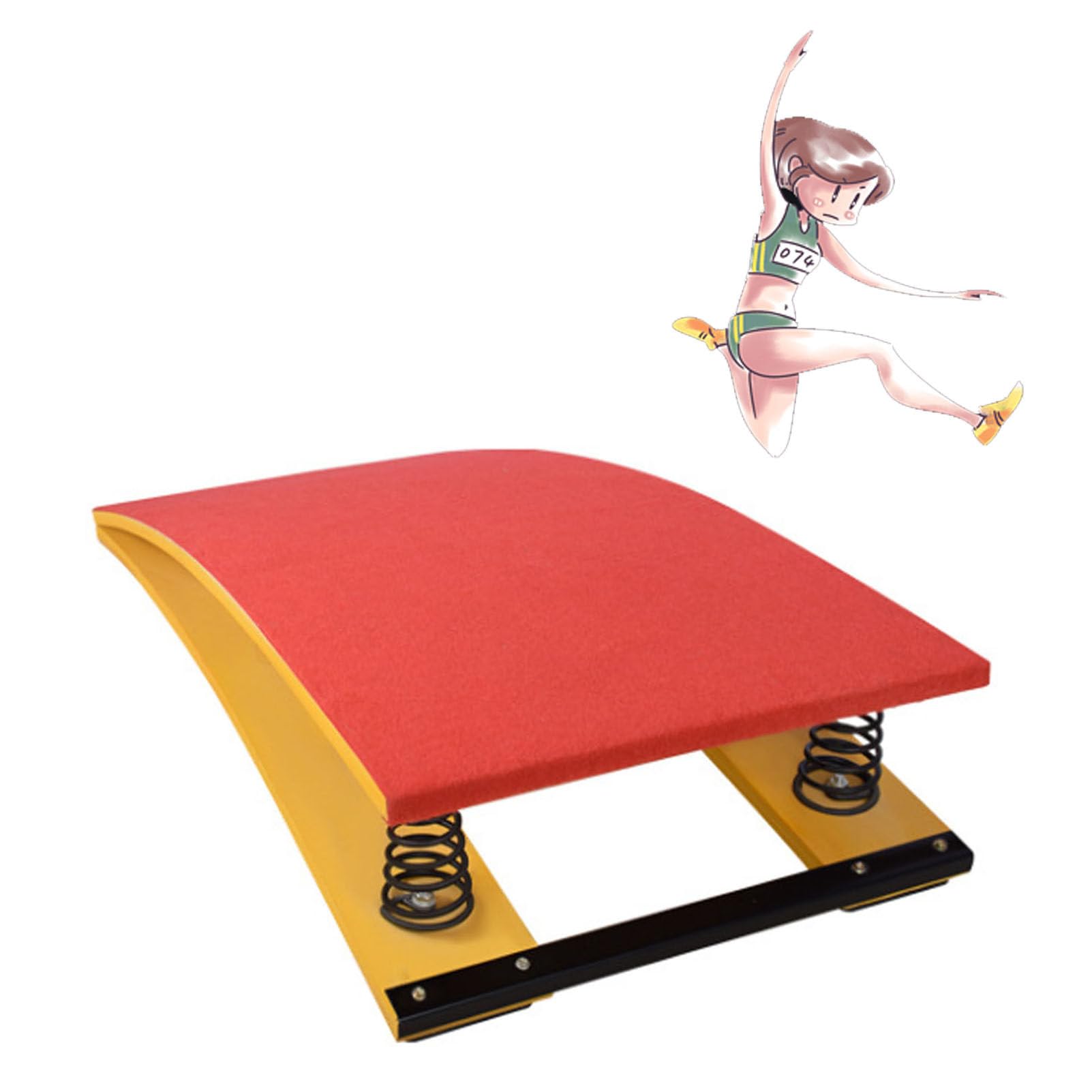 Combinazione di Volteggio per Trampolino di Ginnastica per Bambini, Tavola Elastica per Allenamento per Volteggio, Trampolino per Principianti per Bambini,Red-40X60CM