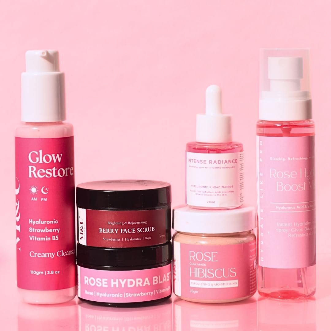 Glow Restore Combo kit | For Dry, Normal &Sensitive Skin| With Vitamin B5, Hyaluronic Acid|For Women &Men | Set of 6