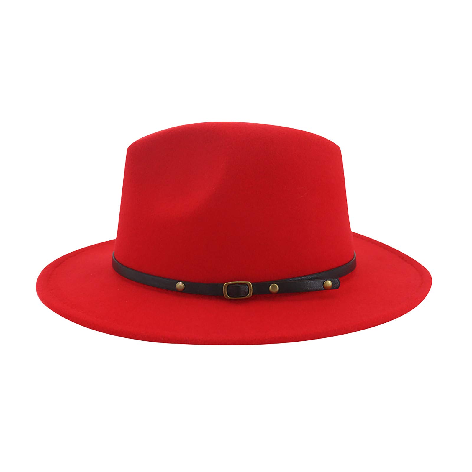 Generictwo Hats For Men Fedora Red Hat Wide Tone Wool Desertcart