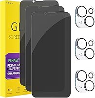 Vista 16 de PEHAEL 2+2Pack para iPhone 15 Pro protector de pantalla de privacidad con protector de lente de cámara, cobertura completa, película de vidrio