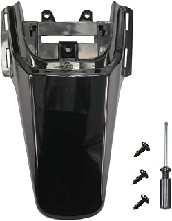 PRO BAT Plastic Rear Tail Mud Guard Fender XR50 CRF50 Style 110 125CC Pit PRO Trail Chinese Mini Dirt Bikes Thumpstar, Black