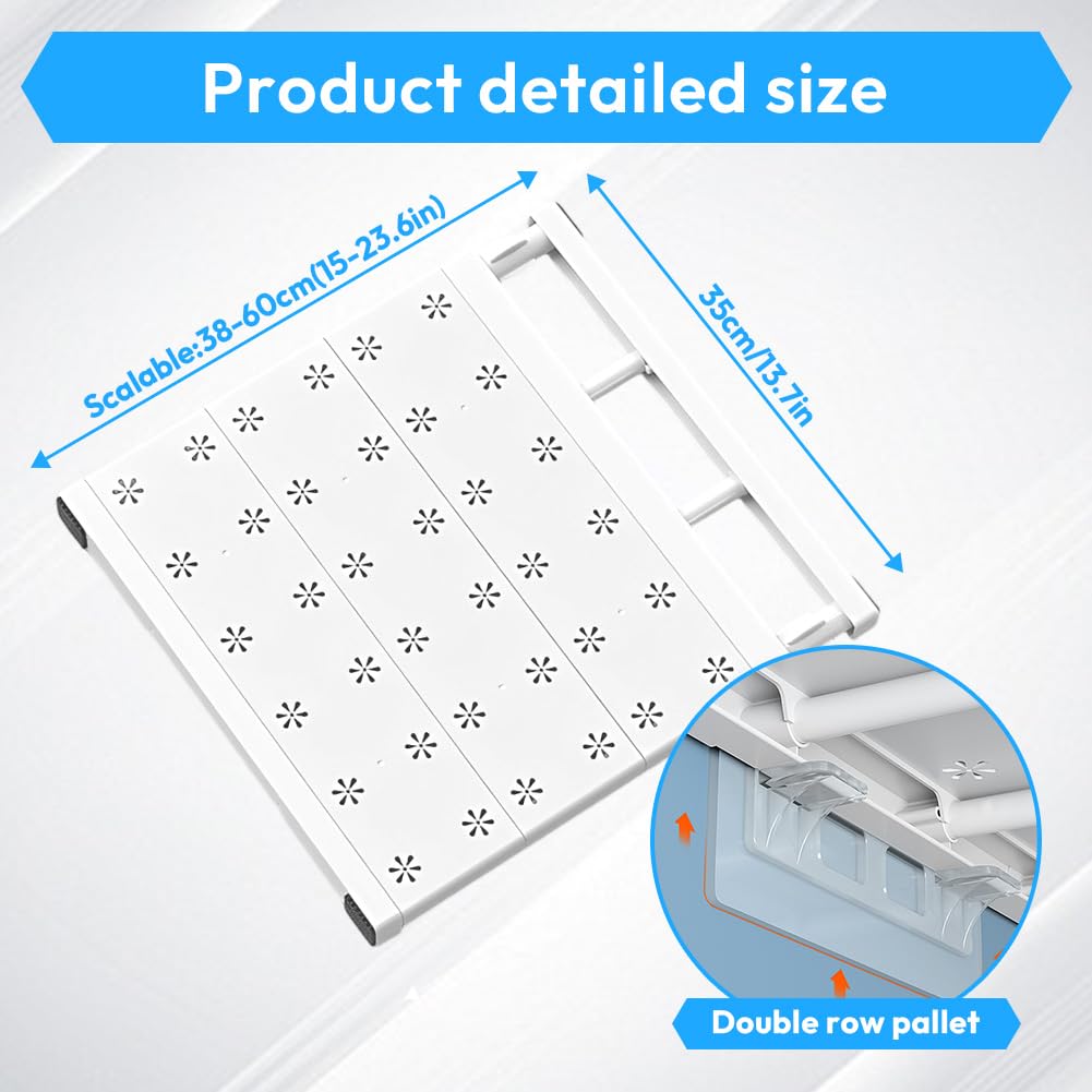 Estantes Ajustables para Armario, 35 cm, Extensible, Barra de sujeción Ajustable, Estante Organizador de Armario para Cocina, baño, Armario, Longitud 38-60 cm