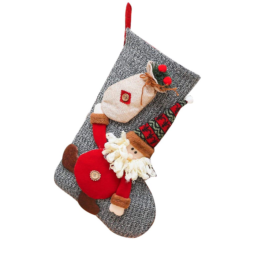 Calze di Natale 3D – Babbo Natale, pupazzo di neve, renna