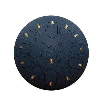 スチールドラム　茶色　30cm 13音　ケース・マレット付き　タングドラム スチールドラム 茶色 30cm 13音 ケース・マレット付き