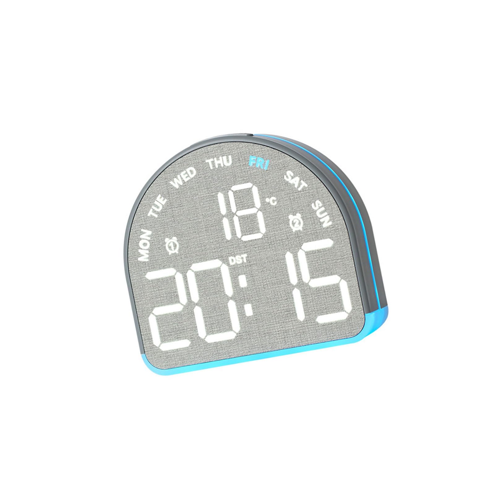 ZEPFJHE Digital Alarm Clock for Bedroom Desk with Day of Week Date Loud for Bedside Table LED Clocks Gift Clocks for Bedroom LED