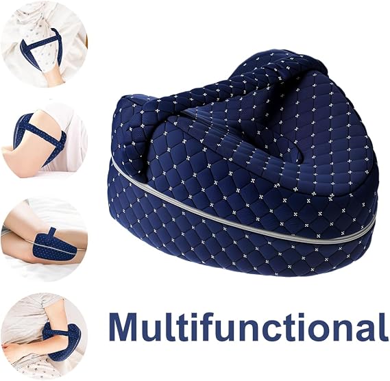 Shuul Leg Pillow Memory Foam Knee Pillow for Sleeping Alignment Pillows for Side Sleepers with Adjustable Strap
